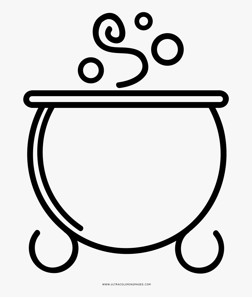 Cauldron Coloring Page - Cauldron Coloring, HD Png Download, Free Download