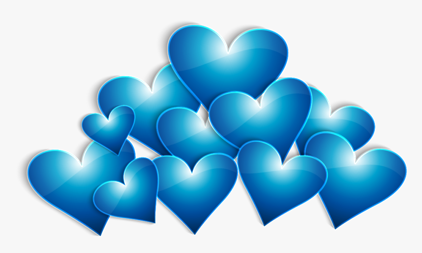 Heart Valentines Day - Blue Heart Png, Transparent Png, Free Download