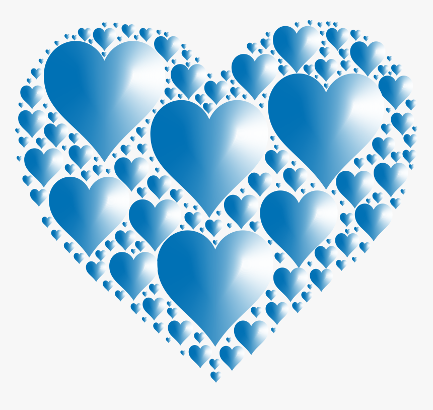 Blue,heart,electric Blue - Blue Heart Clipart Transparent Background, HD Png Download, Free Download