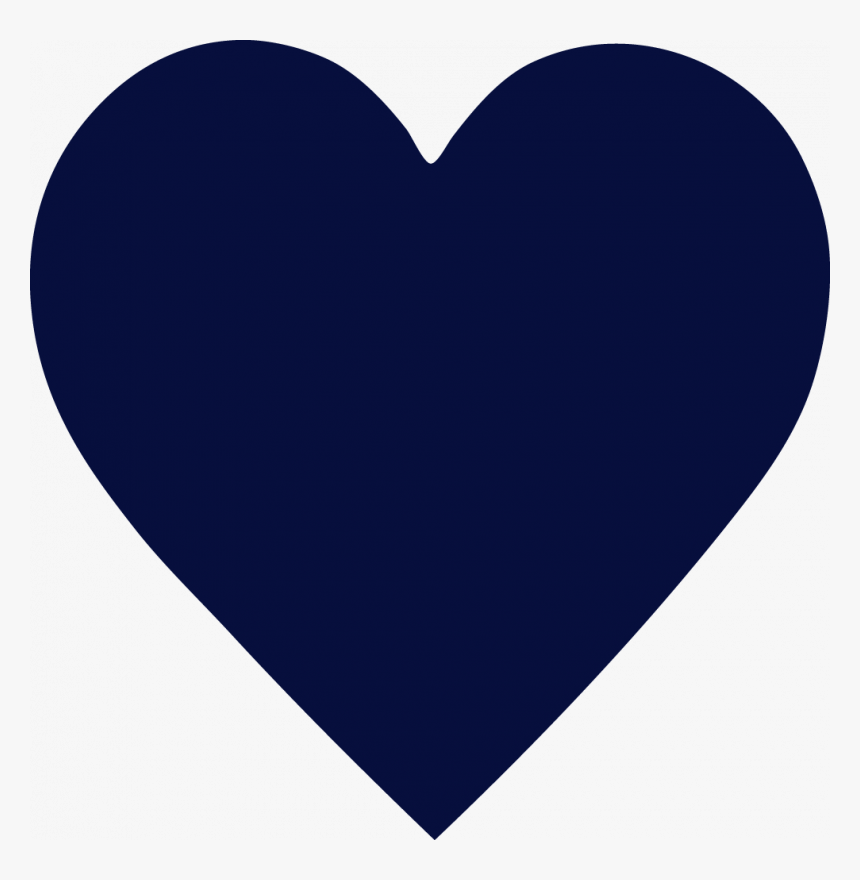 Navy Heart Navy Blue Love Heart- - Dark Blue Heart Emoji, HD Png Download, Free Download