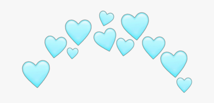 #lightblue #blue #heart #hearts #blueheart #bluehearts - Baby Blue Heart Crown, HD Png Download, Free Download