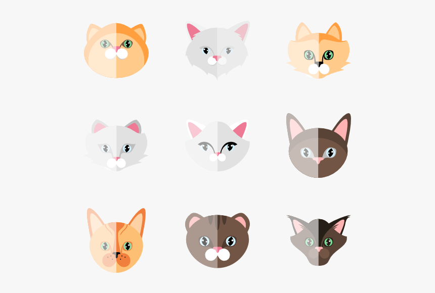 Cat,cartoon,clip Art,felidae,small To Medium-sized - Cat Collection Png, Transparent Png, Free Download