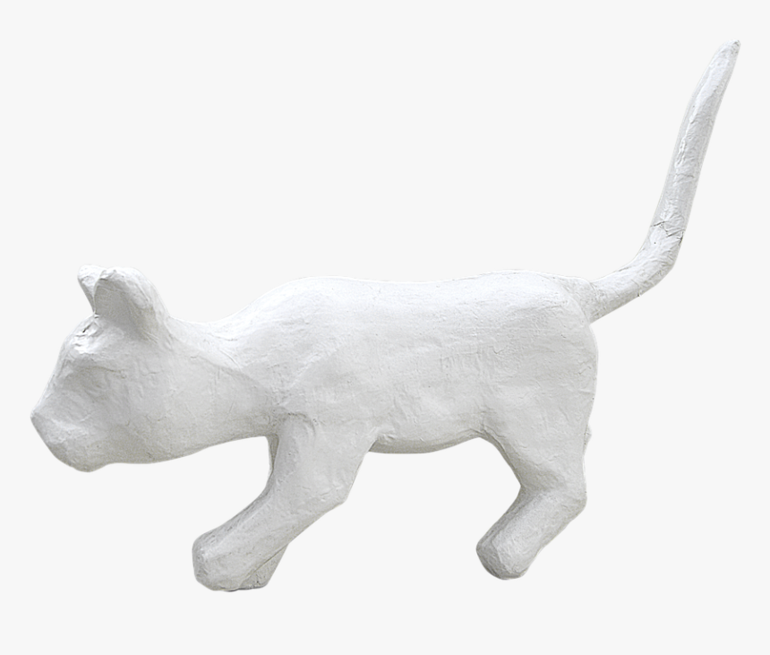 Png White Cat Cat Free Picture - Sculpture En Platre Animal, Transparent Png, Free Download