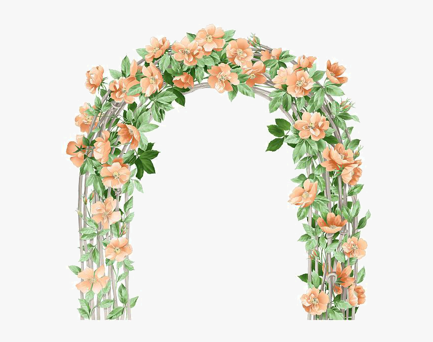 Clip Black And White Arch Vector Floral - Flower Arch Png, Transparent Png, Free Download
