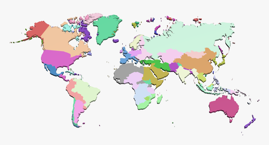 Transparent World Map Png Transparent - World Political Map 3d, Png Download, Free Download