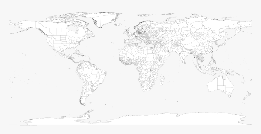 World Map Blank No Borders, HD Png Download, Free Download