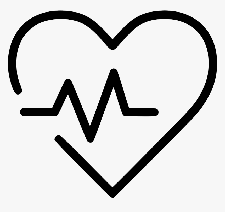 Heart Pulse - Black And White Heart Pulse, HD Png Download, Free Download