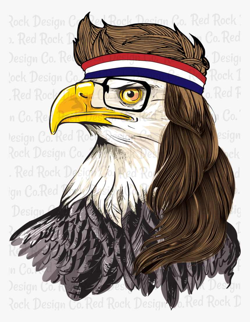 Joe Dirt Eagle With Mullet - Pygargue À Tête Blanche Dessin, HD Png Download, Free Download