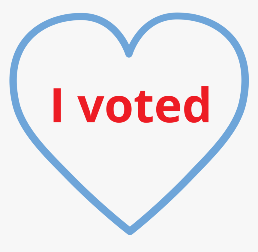 I Voted Png - Heart, Transparent Png, Free Download