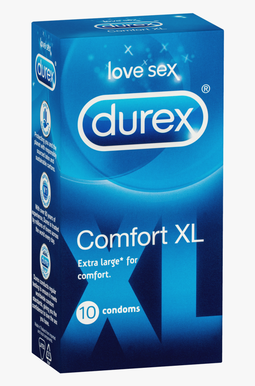 Condom Png - Durex Comfort Xl 10s, Transparent Png, Free Download