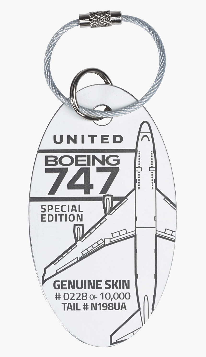 United Airlines Boeing 747 N198ua Planetag"
 Class= - Keychain, HD Png Download, Free Download