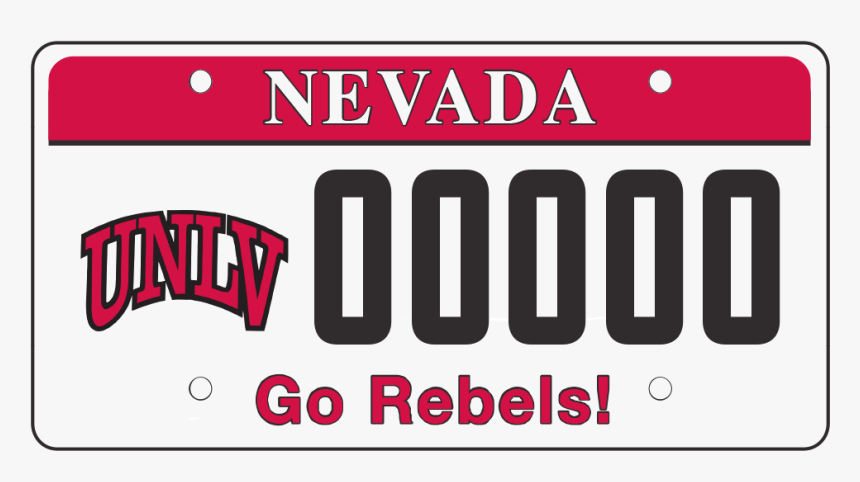 Image Of A License Plate With Unlv And The Text "go - Nevada Unlv License Plate, HD Png Download, Free Download