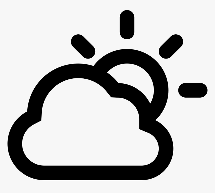 Cloudy Day Outlined Weather Interface Symbol Svg Png - Cloudy Day Cloudy Weather Symbol, Transparent Png, Free Download