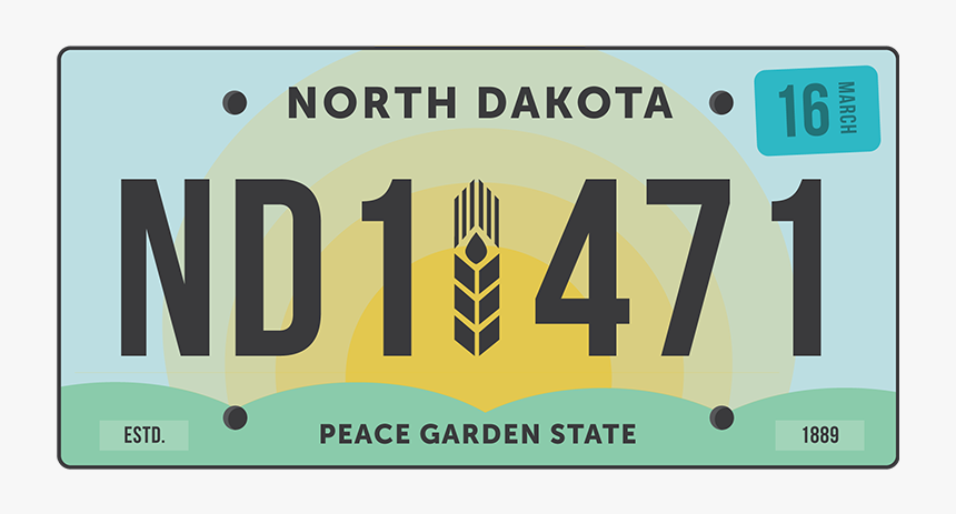 North Dakota License Plate Redesign United States State - Sign, HD Png Download, Free Download