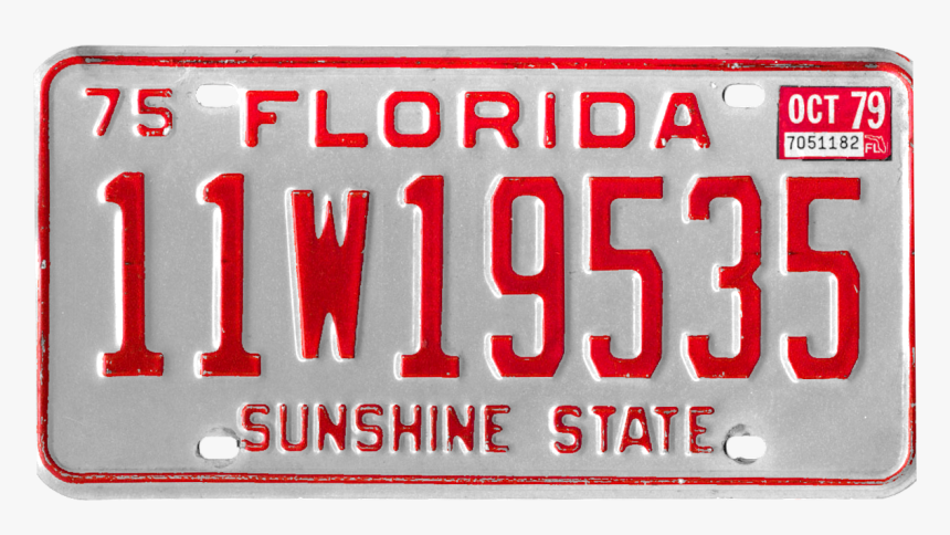 1974 1977 Series Floridian State License Plate With - Florida 1974 License Plate, HD Png Download, Free Download
