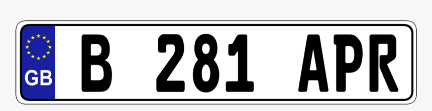 United Kingdom/great Britain - European License Plate Png, Transparent Png, Free Download
