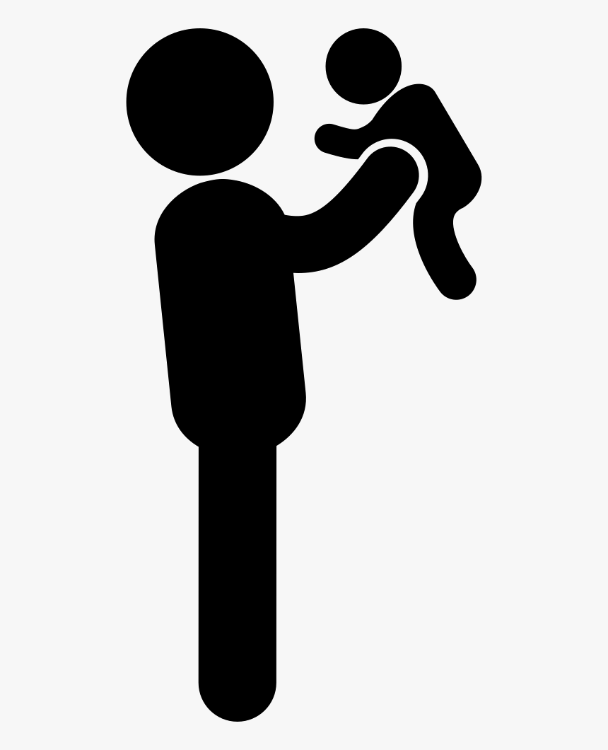 Father Lifting His Baby - Father And Baby Icon Png, Transparent Png, Free Download