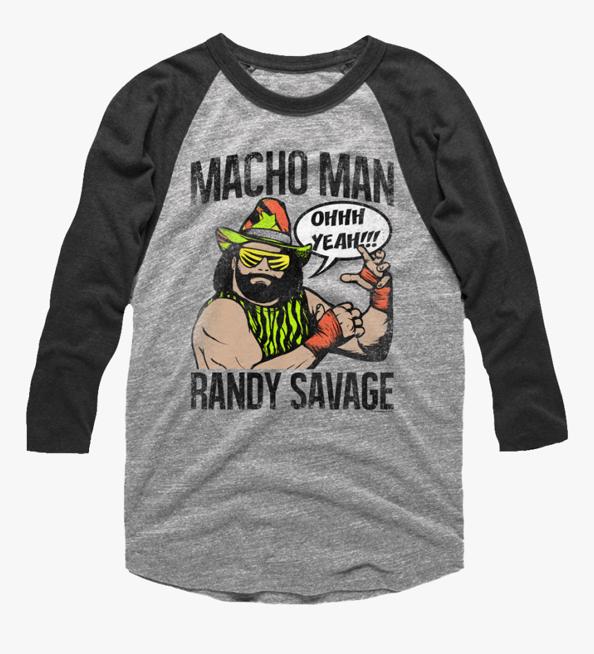 Macho Man Randy Savage Raglan Baseball Shirt - Randy Savage Shirt, HD Png Download, Free Download