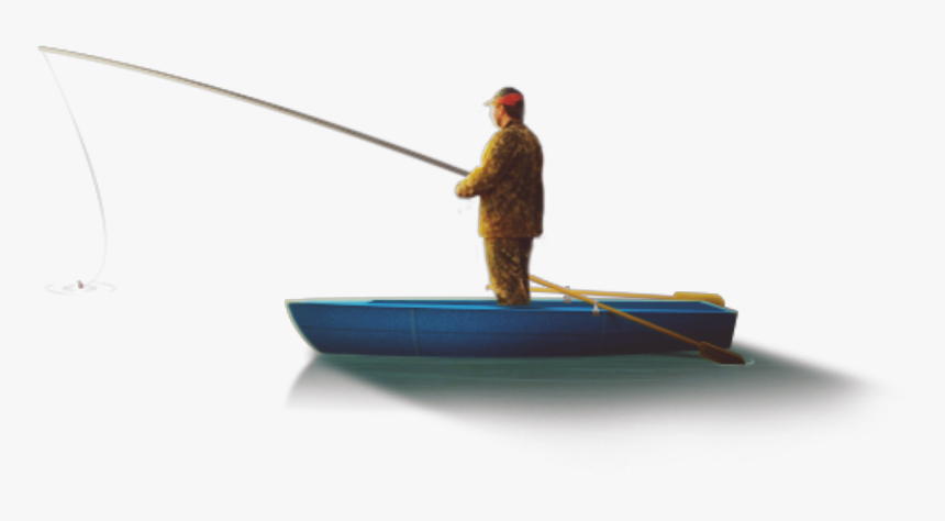 #mq #man #boat #fishing #blue #water #nature - Man Fishing In Boat Png, Transparent Png, Free Download