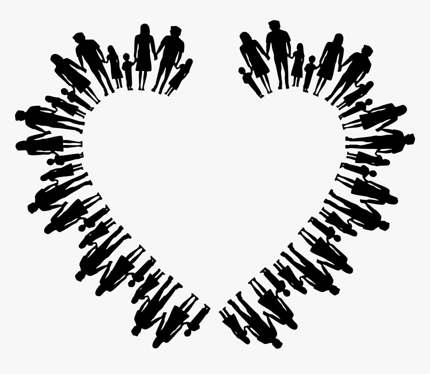 Nuclear Family Silhouette Heart Clip Arts - Anti Gun Violence Art, HD Png Download, Free Download