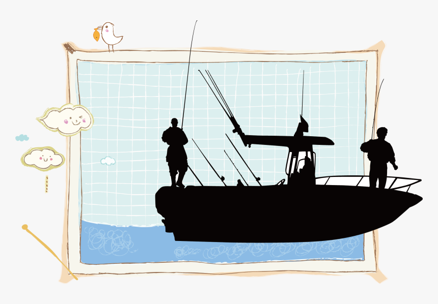 Clip Art Cartoon Fishing Boats - Fishing, HD Png Download, Free Download