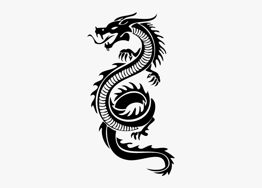 Tribal Dragon Tattoo, HD Png Download, Free Download