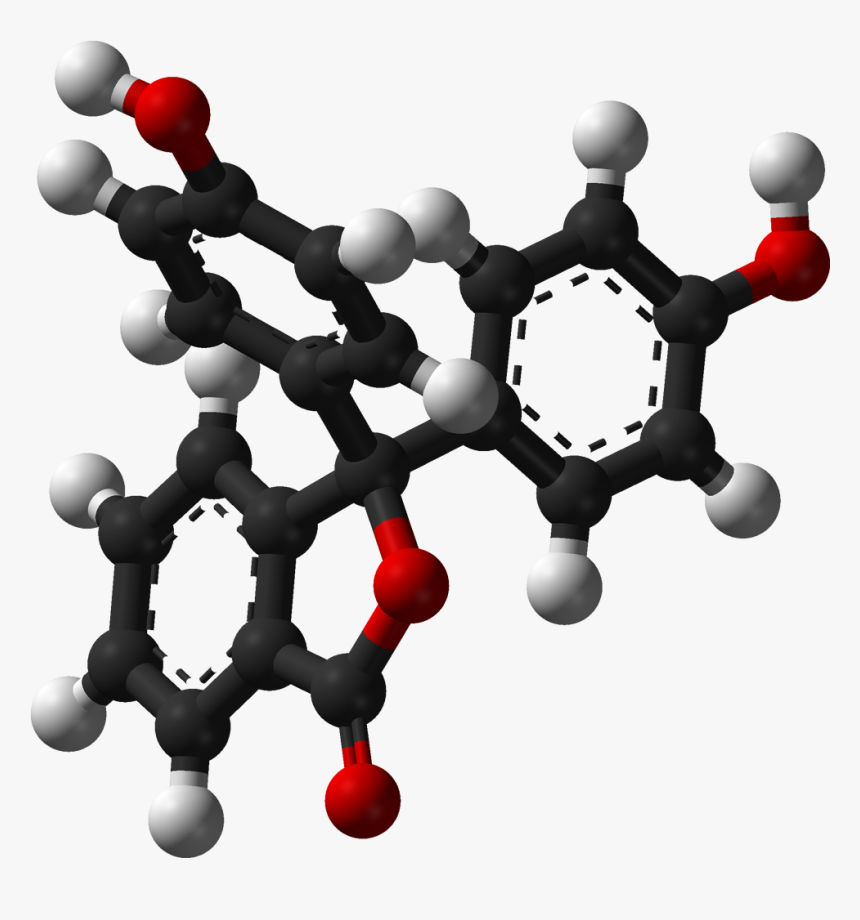 Phenolphthalein Colourless Low Ph 3d Balls - Phenolphthalein Model, HD Png Download, Free Download
