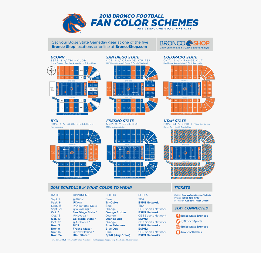 Official Athletic Website Of The Boise State Broncos - Boise State 2019 Football Schedule, HD Png Download, Free Download