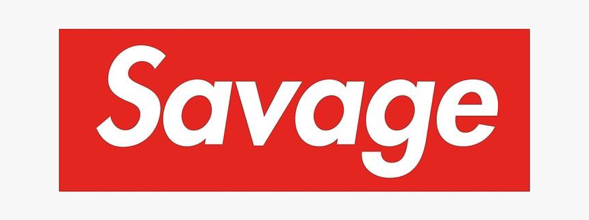 Savage😈🤬 - Supreme Box Logo Png, Transparent Png, Free Download