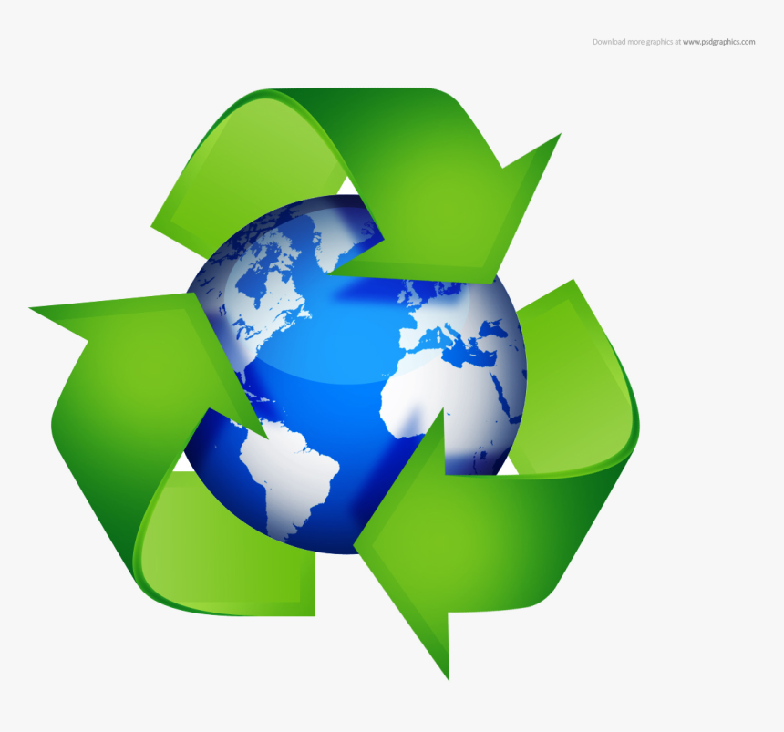 Globe Recycling Icon - Solid Waste Management Logo, HD Png Download, Free Download