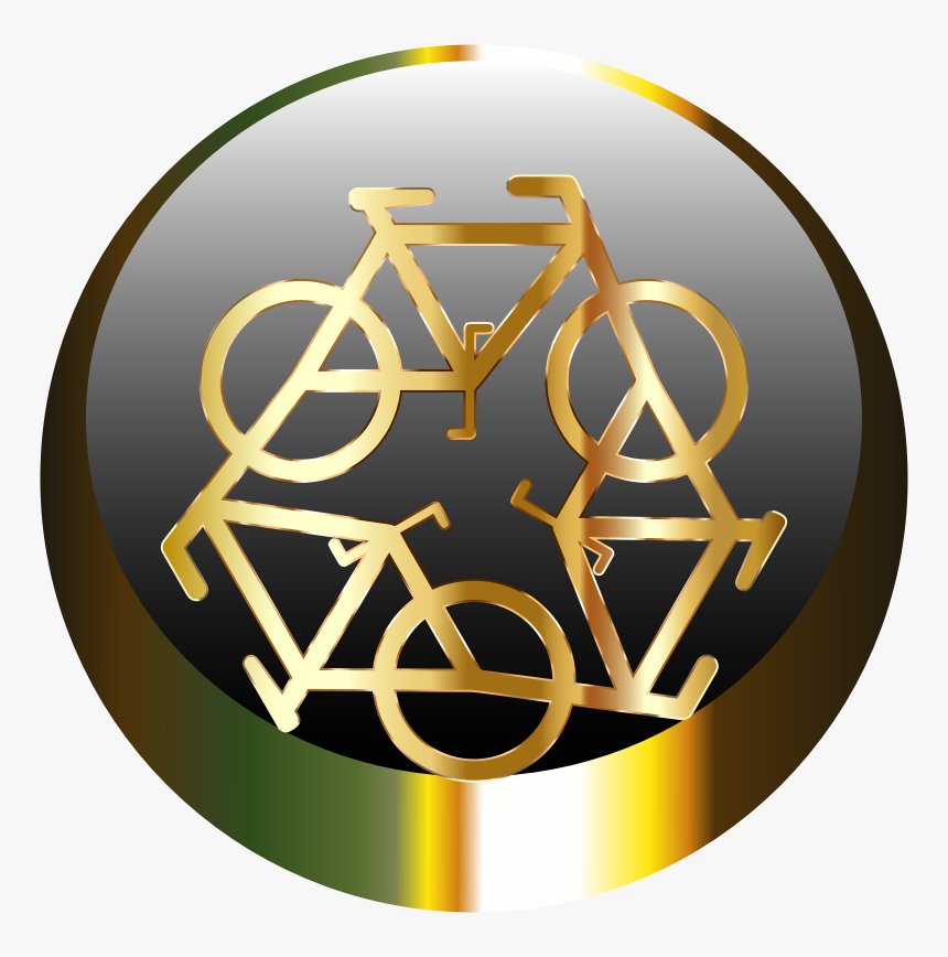 Golden Recycle Icon Png - Recycle Symbol, Transparent Png, Free Download