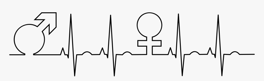 Male And Female Symbols Ekg Clip Arts, HD Png Download, Free Download