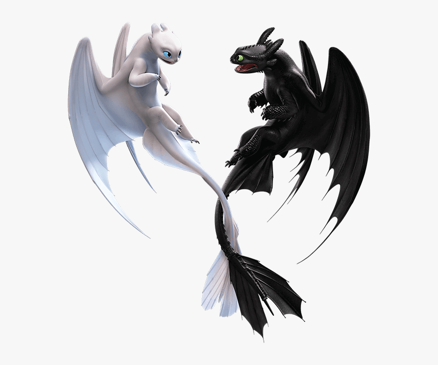 Train Your Dragon 3 Light Fury And Toothless, HD Png Download, Free Download