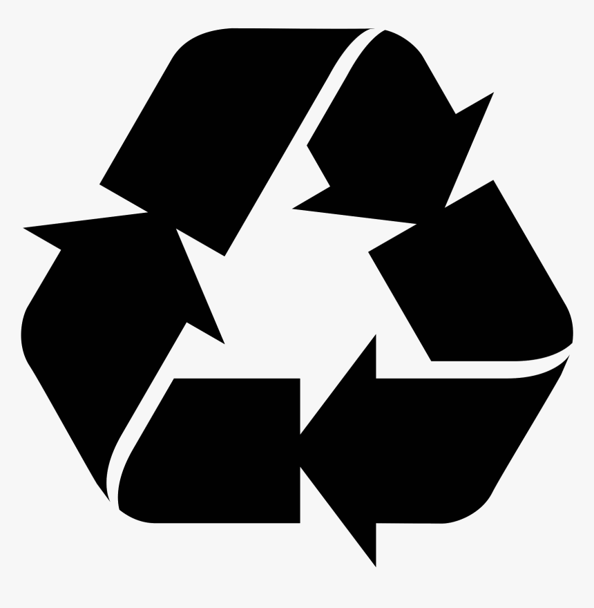 Recycle Sign Filled - Recycling Sign For Trash Can, HD Png Download, Free Download