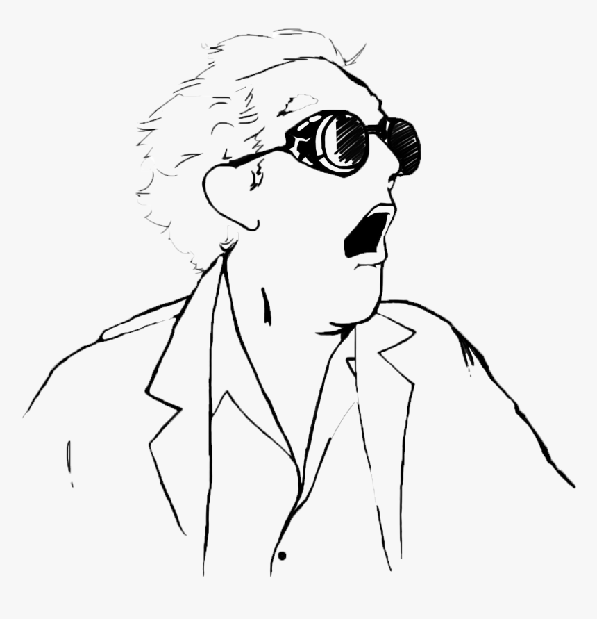 Great Scott Meme Clipart , Png Download - Drawn Back To The Future Doc, Transparent Png, Free Download