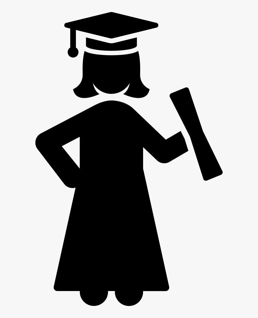 Graduated Svg Png Icon - Graduated Woman Icon Png, Transparent Png, Free Download