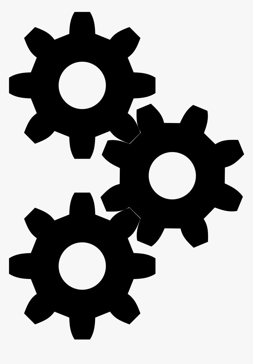 Gear Png Black And White Gears Icon Grey Transparent Png Kindpng