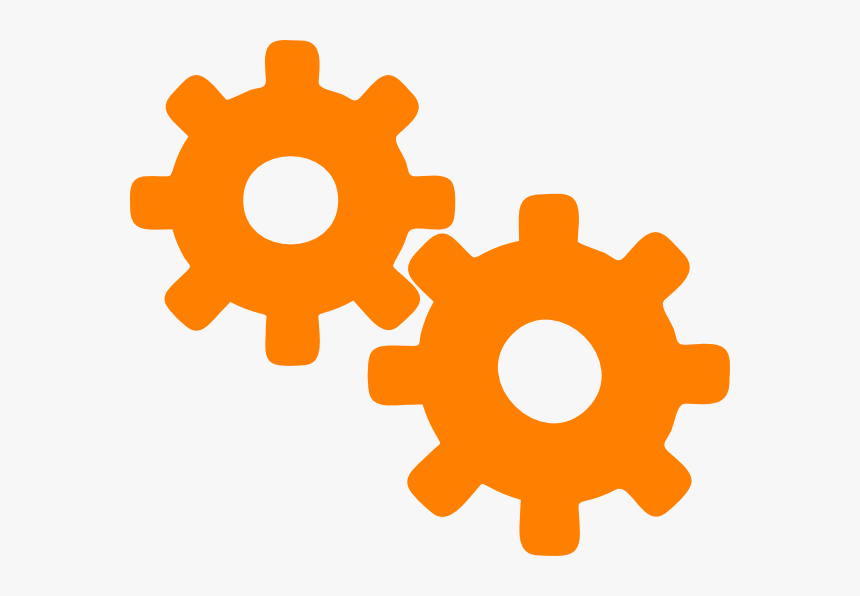 Gear Icon Png Orange - Gear Clipart Orange, Transparent Png, Free Download