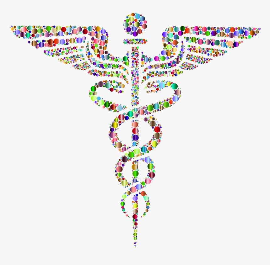 Prismatic Caduceus Circles 3 Clip Arts - Doctor Transparent Background Medical Logo, HD Png Download, Free Download