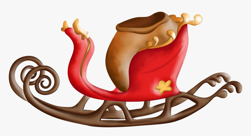 Christmas Sleigh Clipart - Clipart Christmas Sled, HD Png Download, Free Download