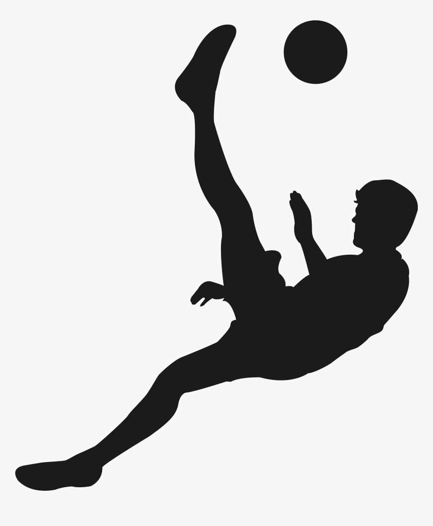 Football Player Shooting Bicycle Kick Kickball - Sepak Takraw Player Vector, HD Png Download, Free Download