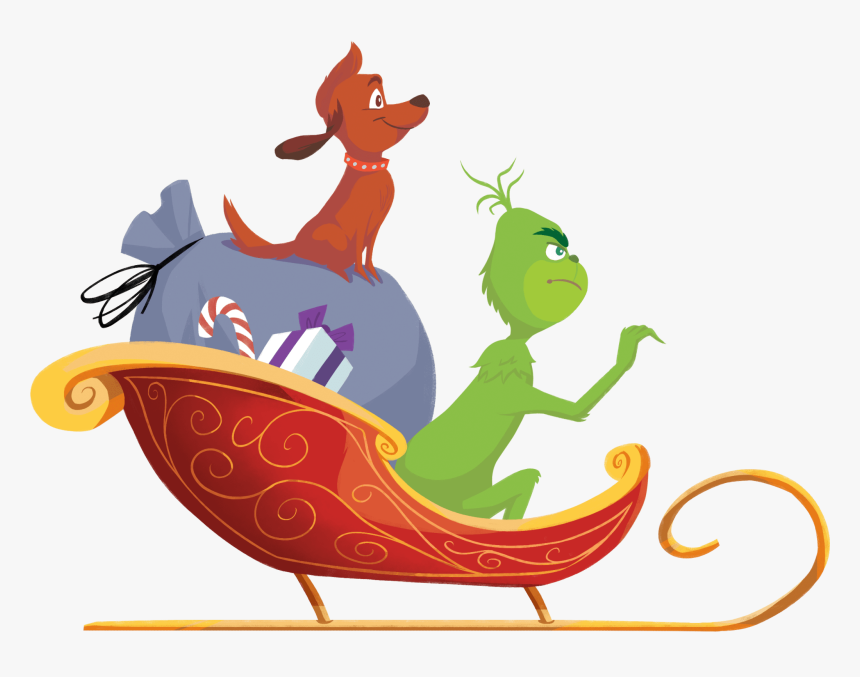 Grinch In His Sled, HD Png Download, Free Download