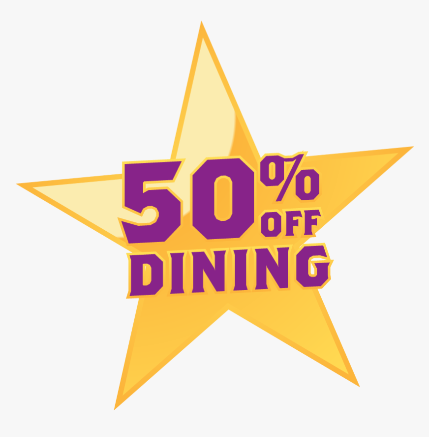 50% Off Dining When Paid In Full With Reward Points - Lucky Stars Rewards, HD Png Download, Free Download