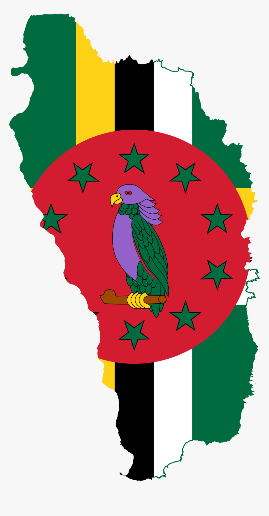 Dominica Flag Png - Dominica Map And Flag, Transparent Png, Free Download