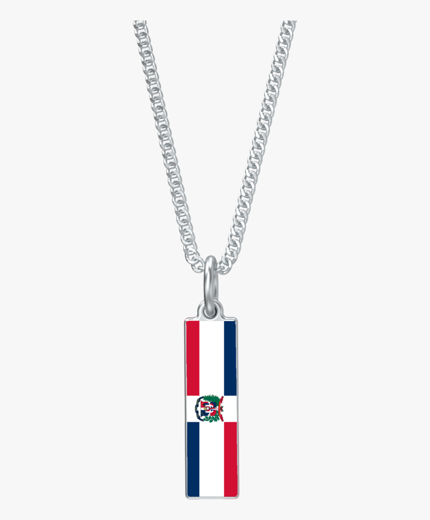 Dominican Republic Drop Pendant In Silver - Necklace, HD Png Download, Free Download