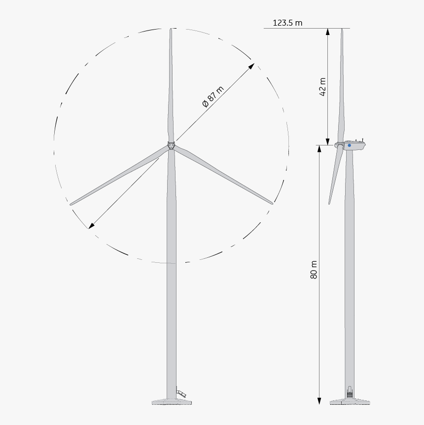 Drawing Wind Turbine, HD Png Download, Free Download