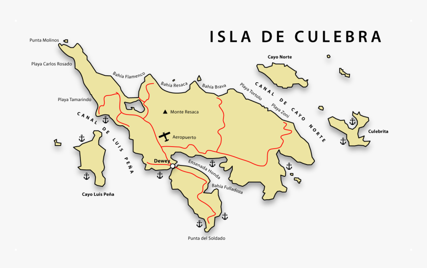 Map Of Culebra - Map, HD Png Download, Free Download