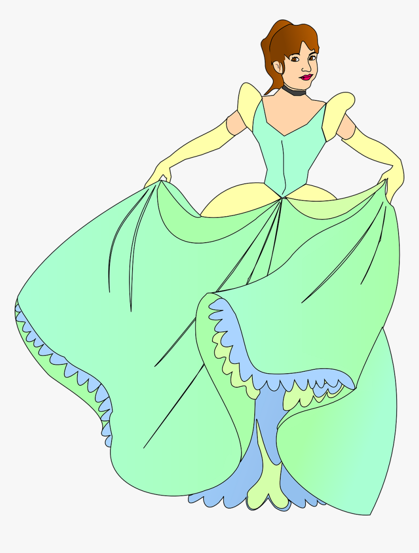 Princesa De Vestido Verde, HD Png Download, Free Download