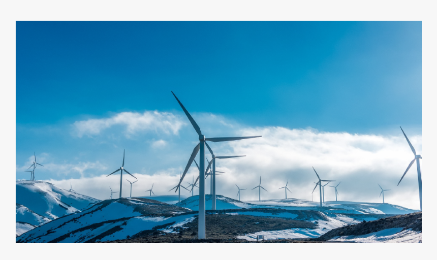Wind Turbine Snow Mountain, HD Png Download, Free Download