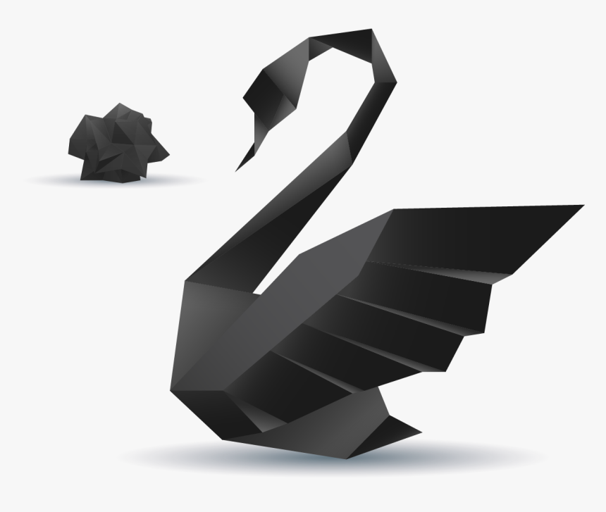 Black Swan Origami Png, Transparent Png, Free Download